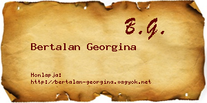 Bertalan Georgina névjegykártya