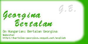 georgina bertalan business card